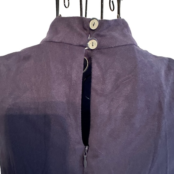 NWT Alter’d State, Medium, Navy Blue sleeveless dress. Lace hem. - Picture 4 of 11